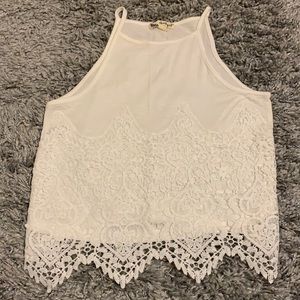 White Lace Tank Top